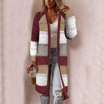 Mara - Boho damesvest met streeppatroon en lange pasvorm - River Mode