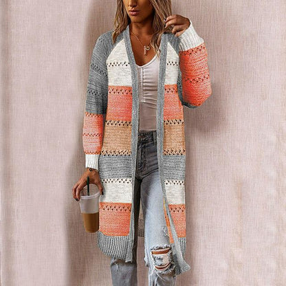 Mara - Boho damesvest met streeppatroon en lange pasvorm - River Mode